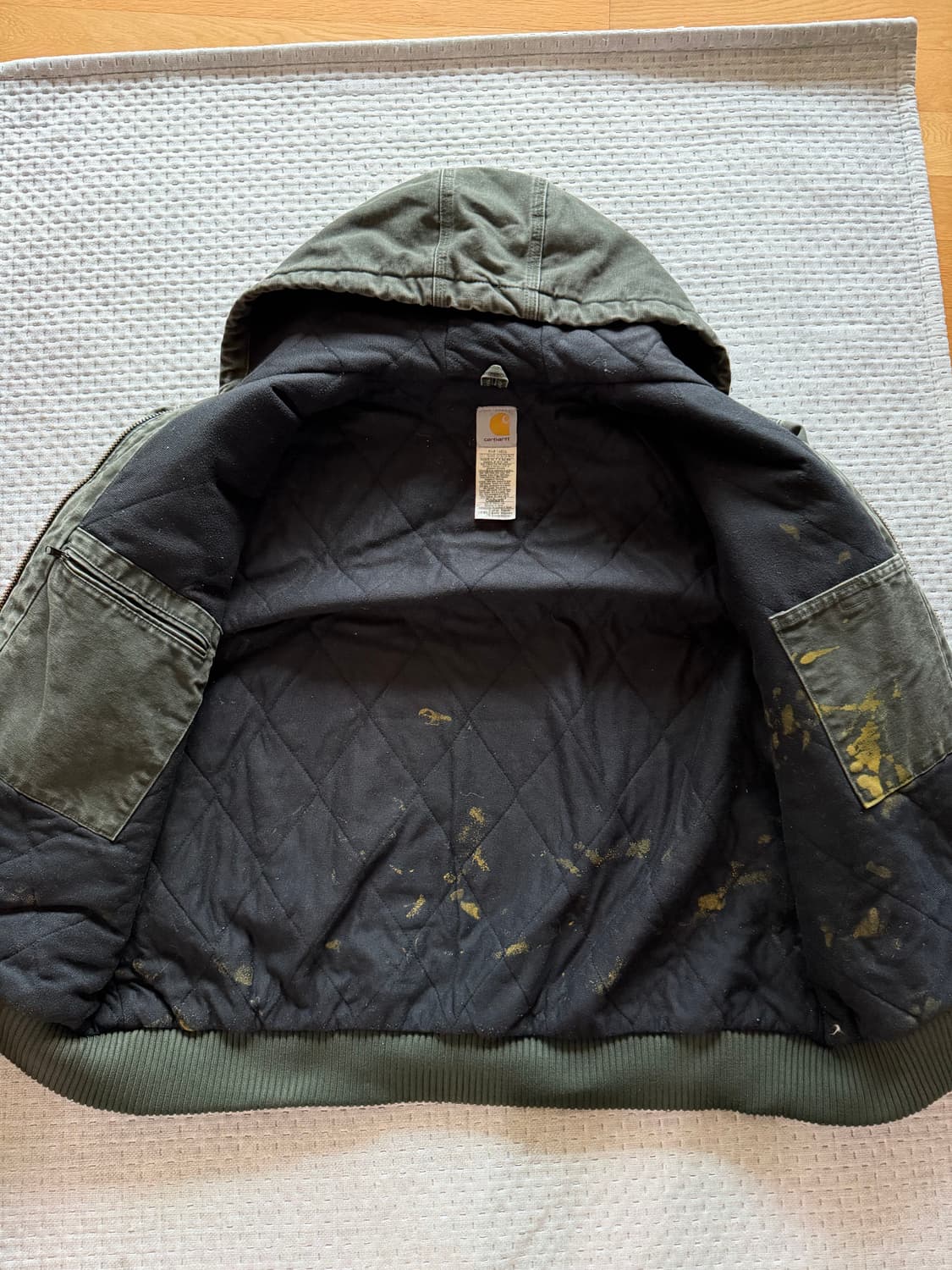 [XL] 칼하트 j130 샌드스톤 덕 액티브 자켓 모스 상품이미지4