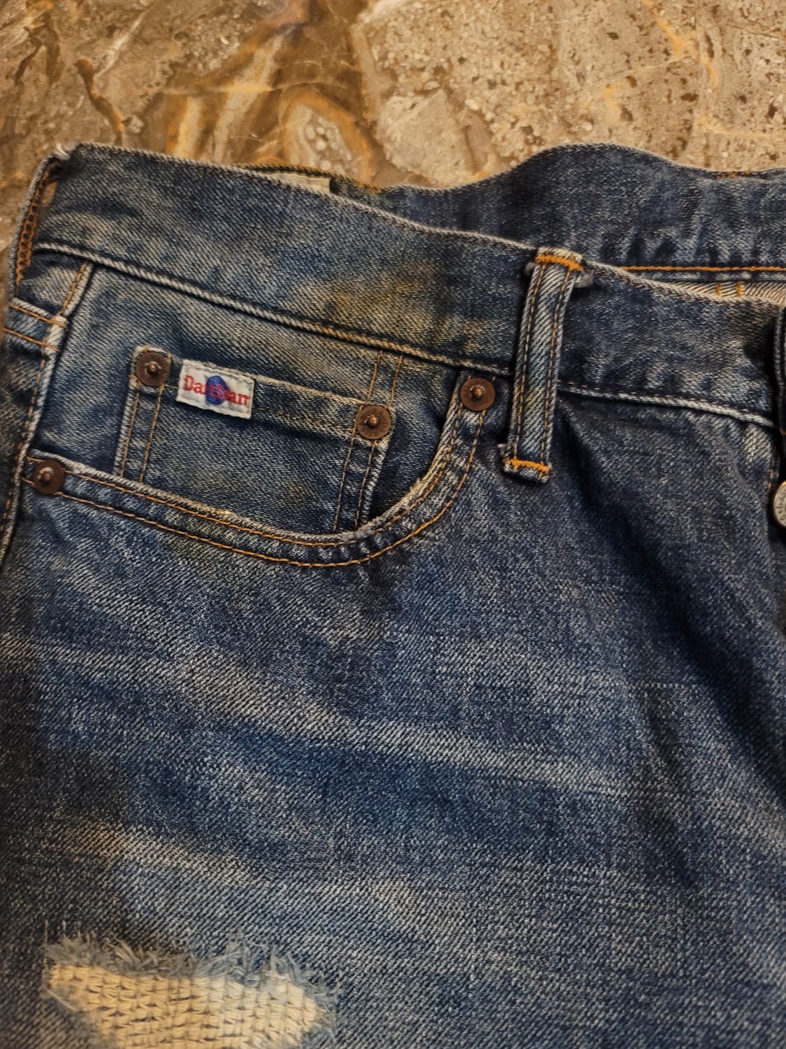 스튜디오 다치산 리페어 워싱 데님팬츠  상품이미지4