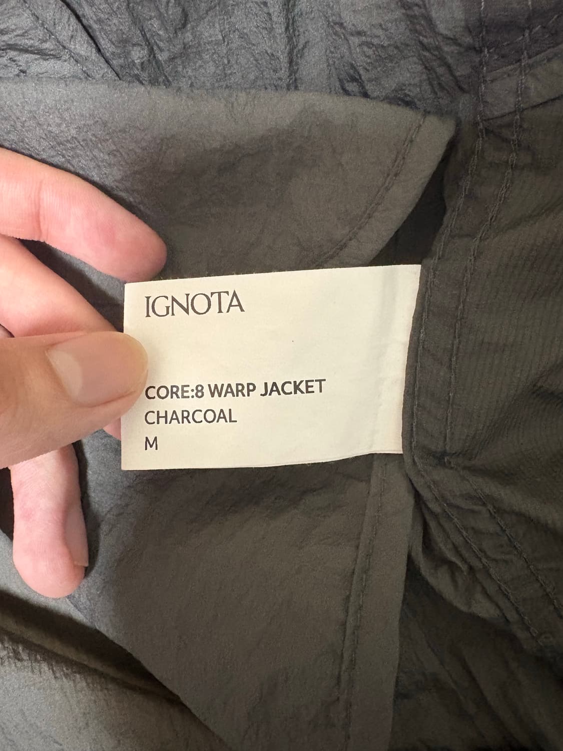 이그노타 코어:8 워프 자켓 WARP JACKET (차콜) 상품이미지5