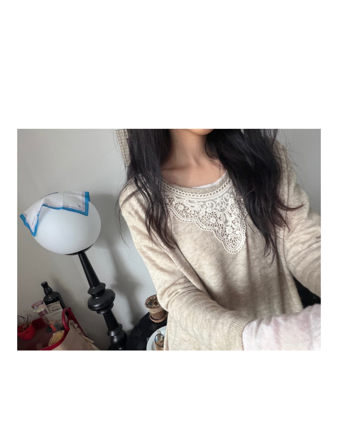 lace knit one-piece 상품이미지2