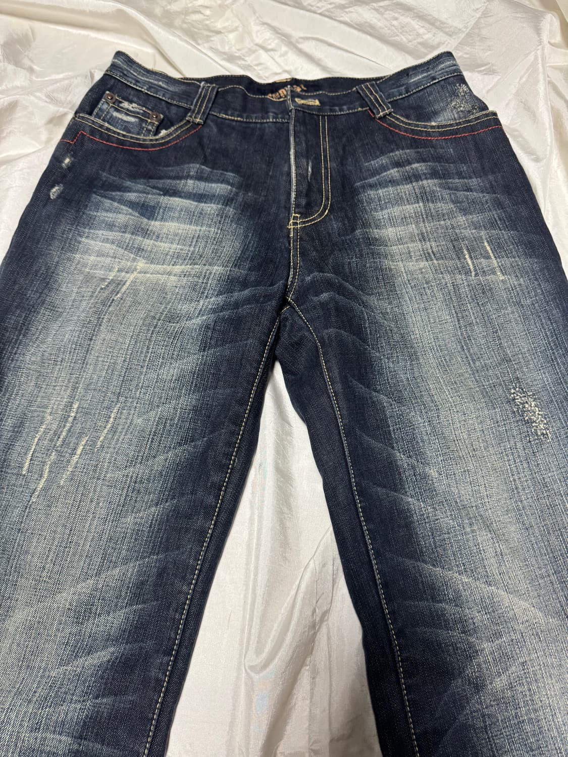 Y2k Design Washing Denim Jeans 상품이미지3