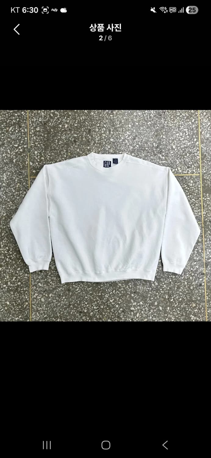 90s gap 화이트 맨투맨 상품이미지1