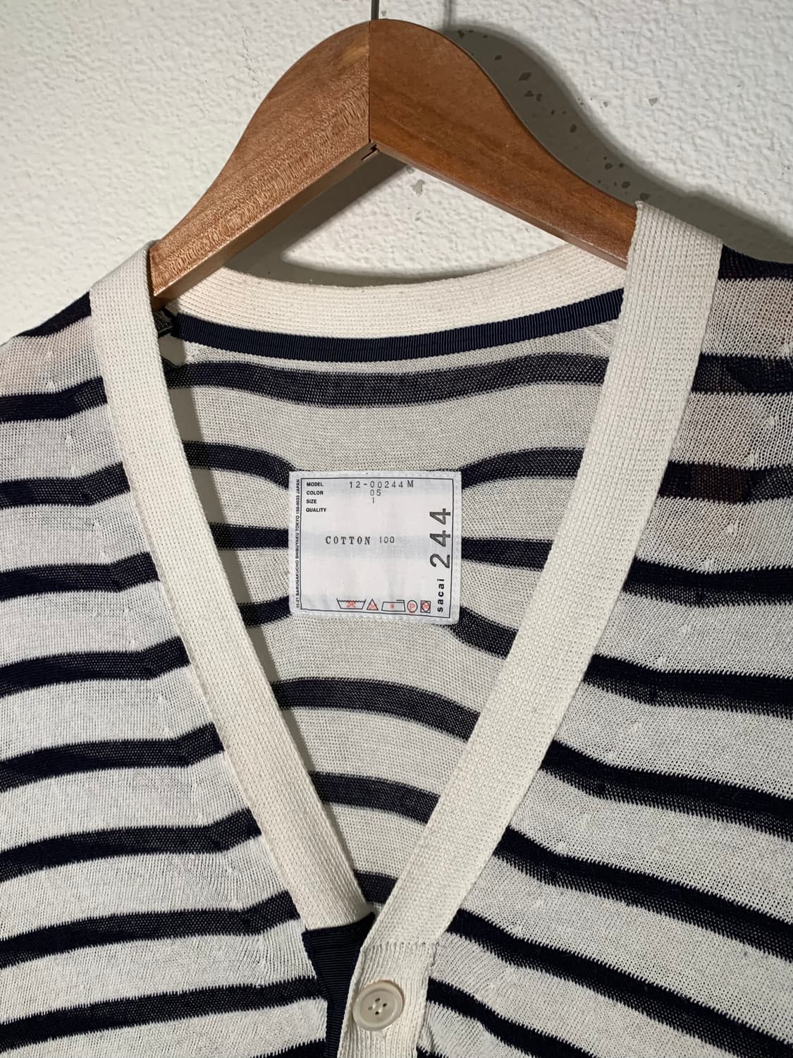 사카이 노르딕 패턴 스트라이프 가디건 상품이미지5