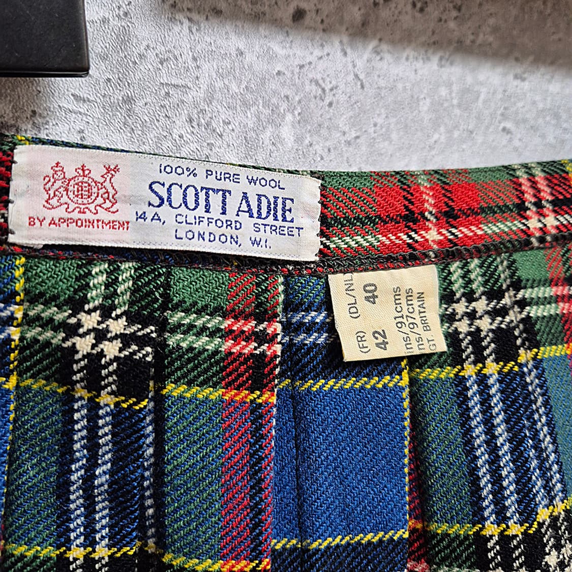 Scott Adie 체크 랩 스커트 (Made In BRITAIN) 상품이미지8