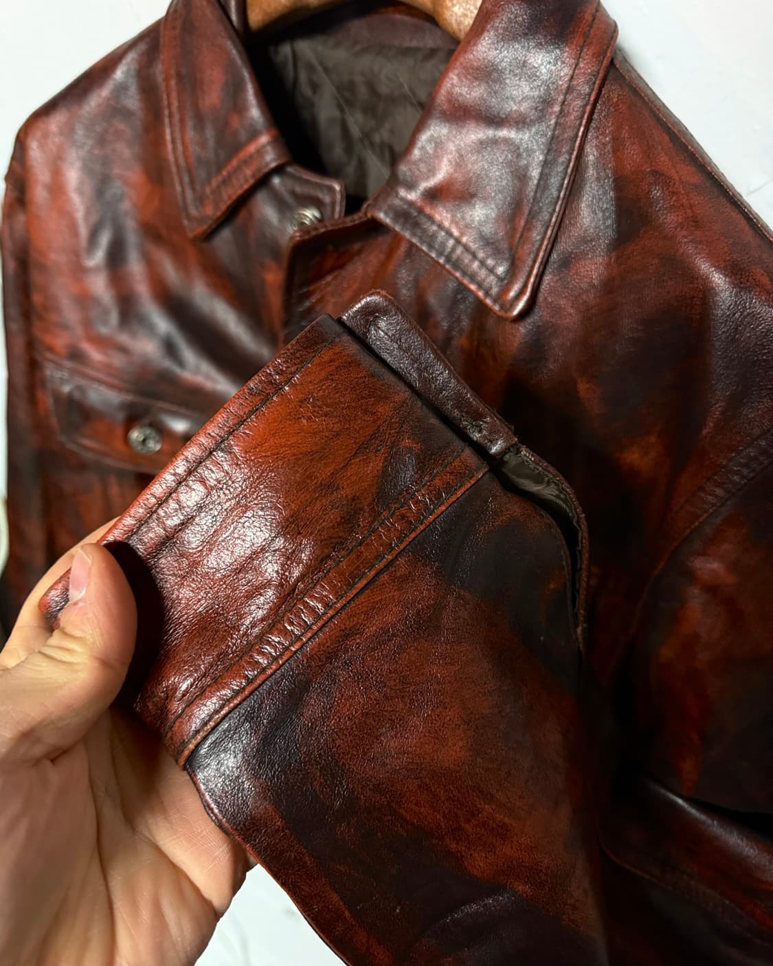 Seno Unico 레더 트러커 자켓 XL 상품이미지4