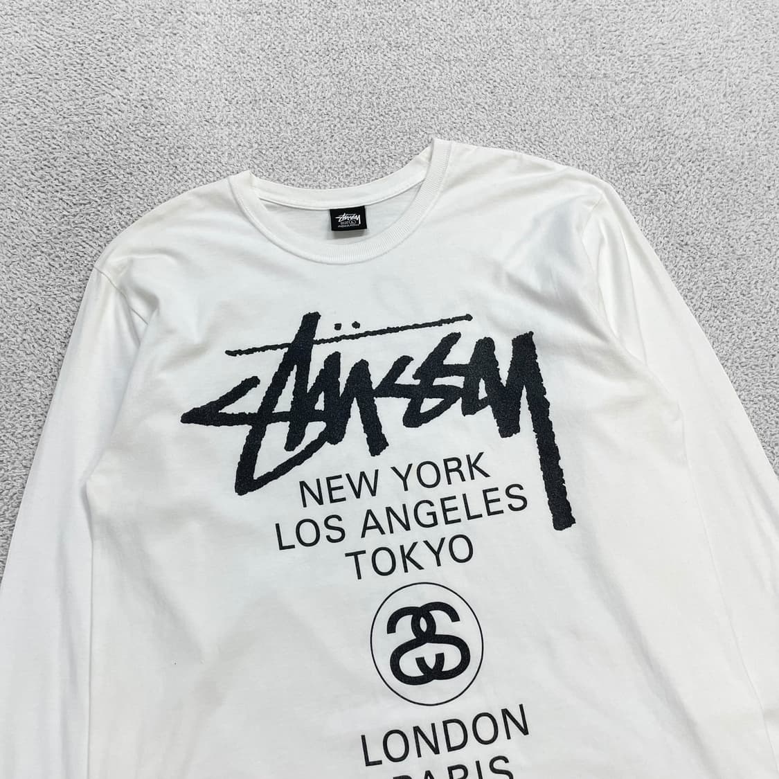 스투시 Stussy 월드투어 롱슬리브 화이트 상품이미지3