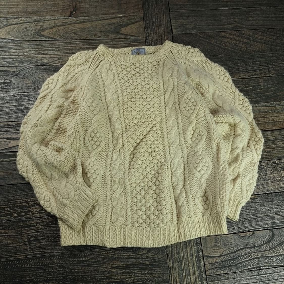 [일본빈티지] 빈티지 케이블 피셔맨 니트 아이보리 M18591 상품이미지1