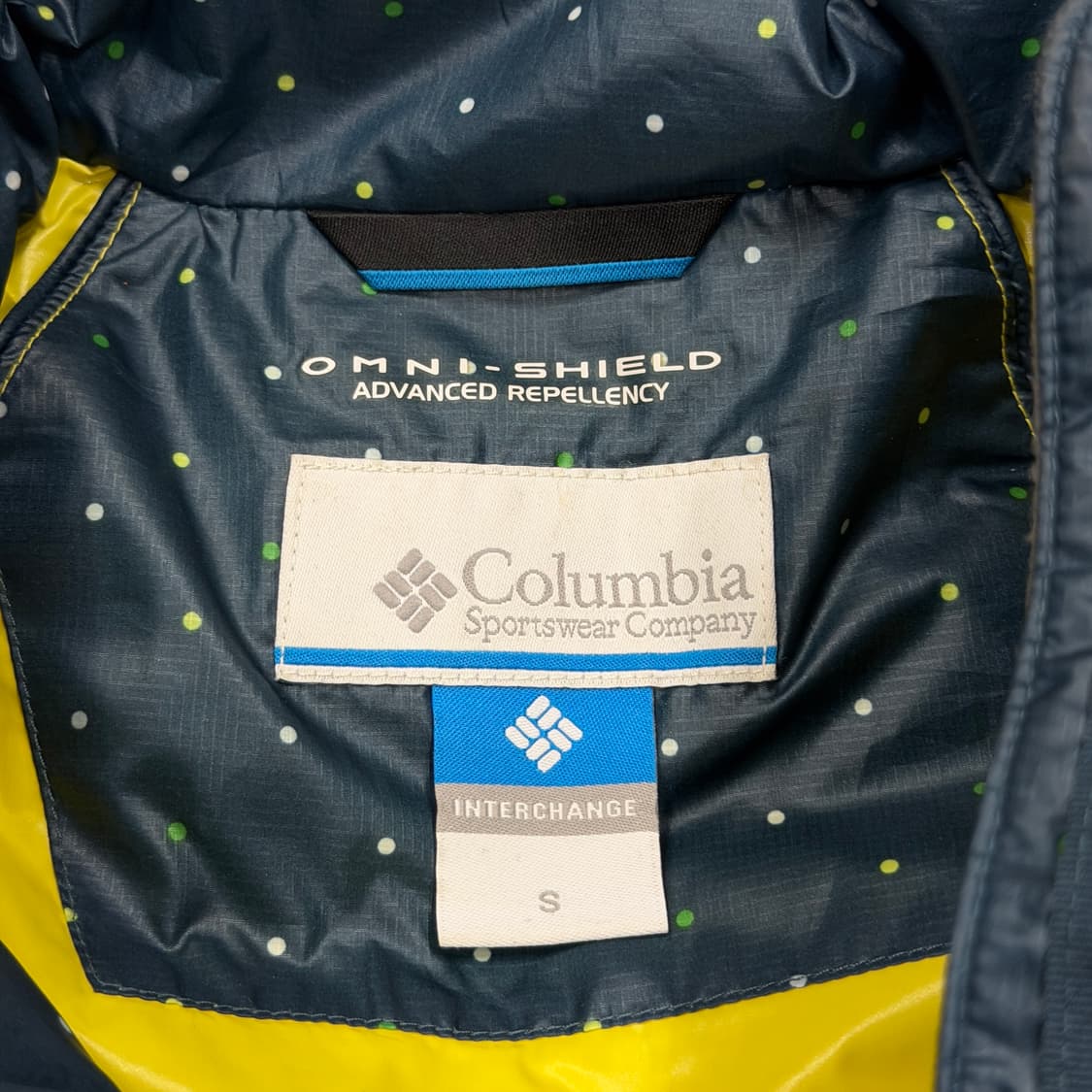 컬럼비아 빈티지 도트 땡땡이 나일론 경량패딩 자켓 S 상품이미지3