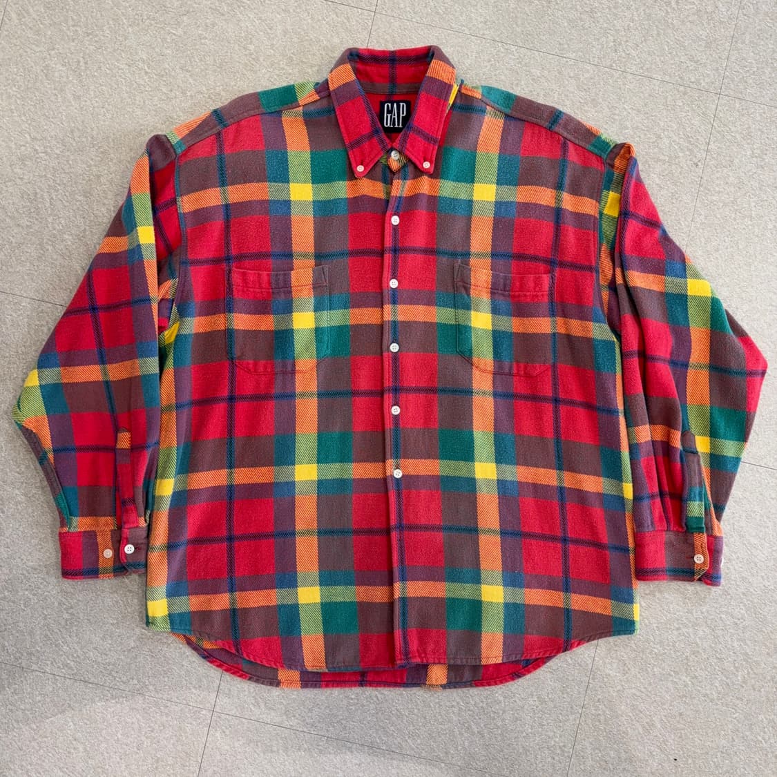 90s 올드 갭 체크 셔츠 상품이미지1