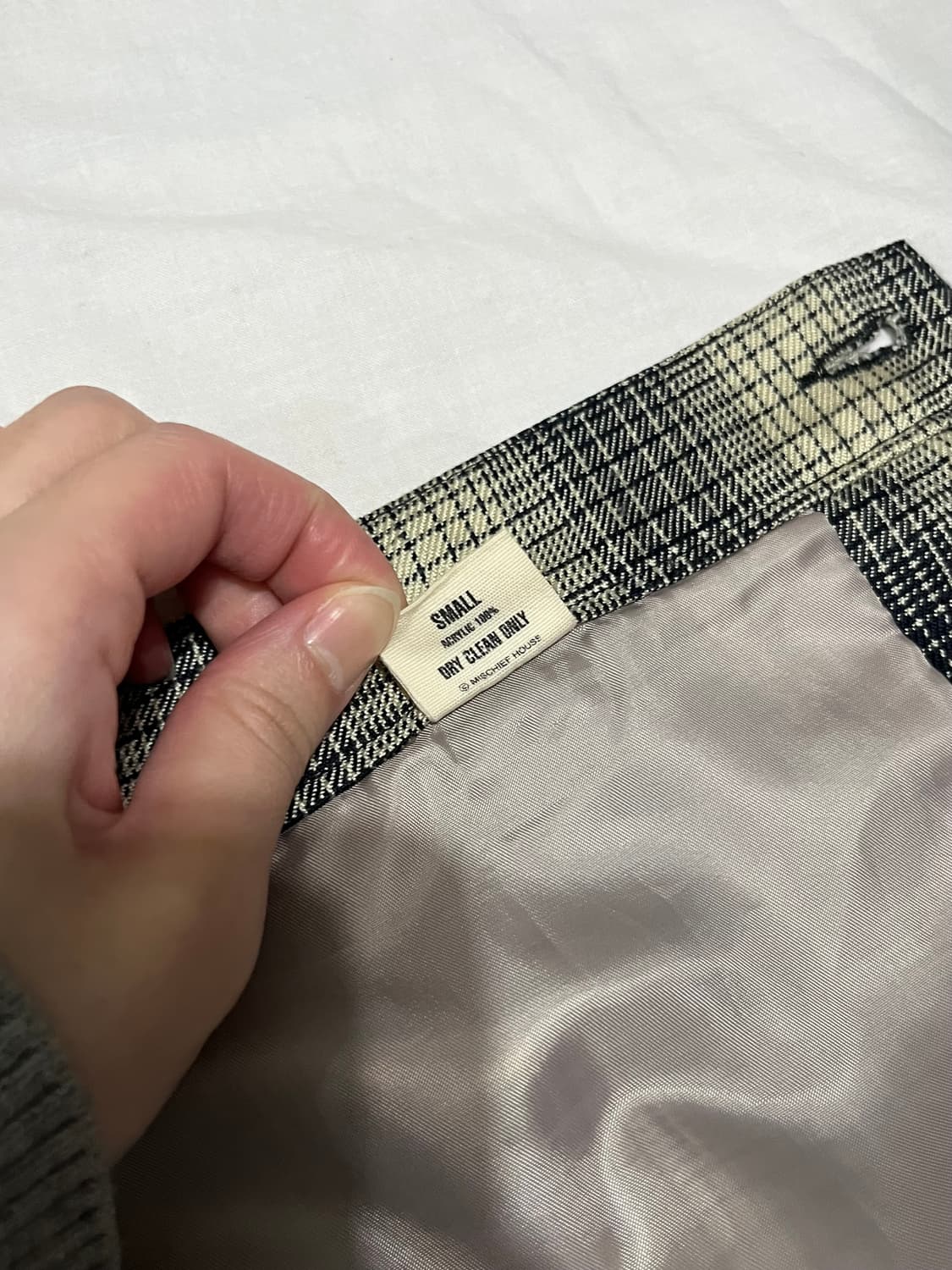 미스치프 타탄체크 랩스커트 s 상품이미지4