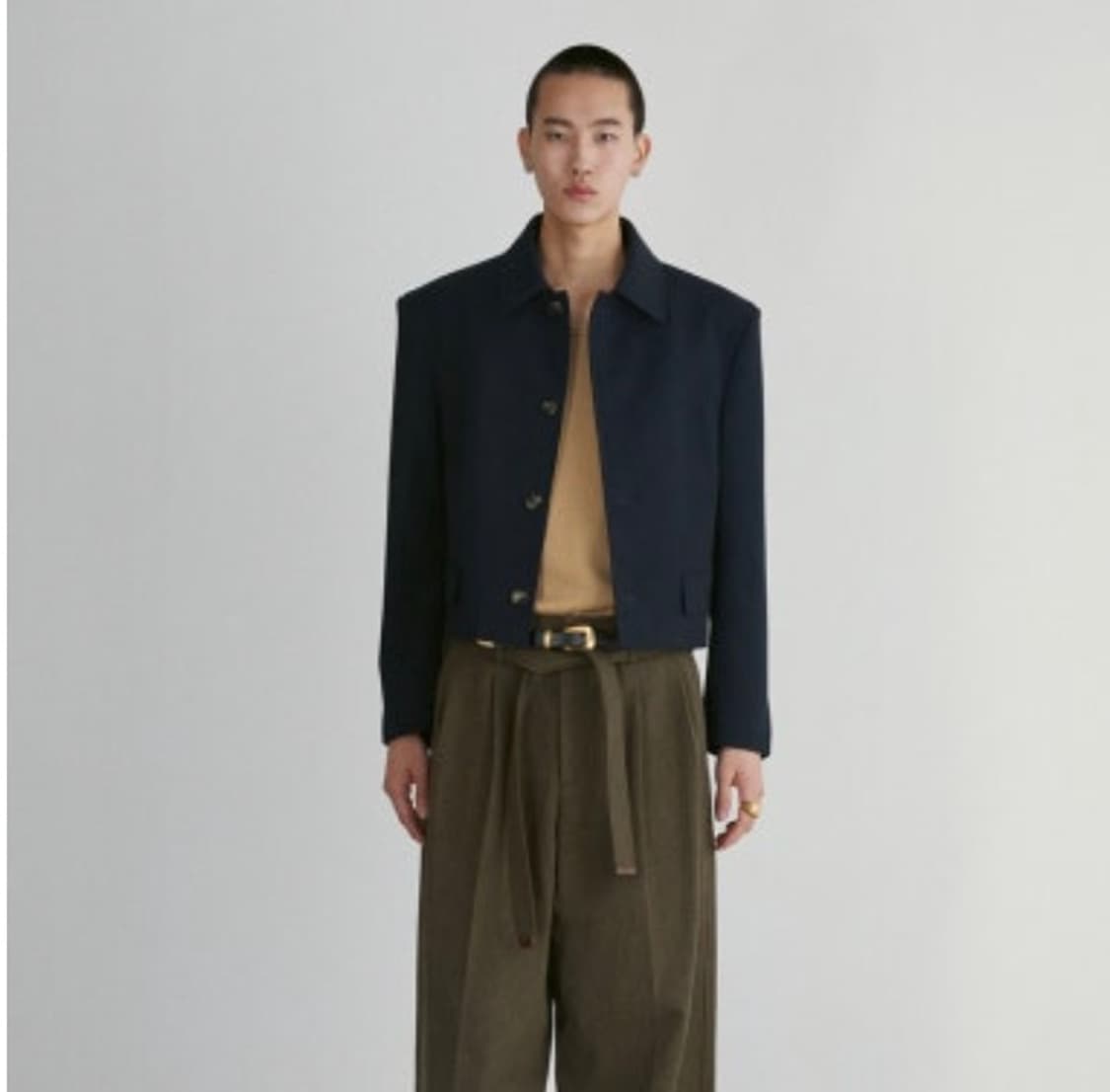 RECTO 렉토 울 블렌드 숏자켓 XL 네이비 / 실착 3회 미만 상품이미지2