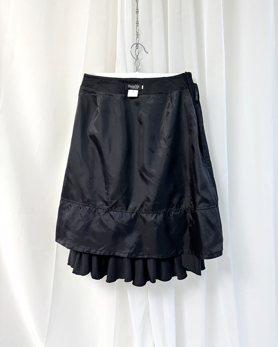 glam charming hem flounce velvet skirt 상품이미지4