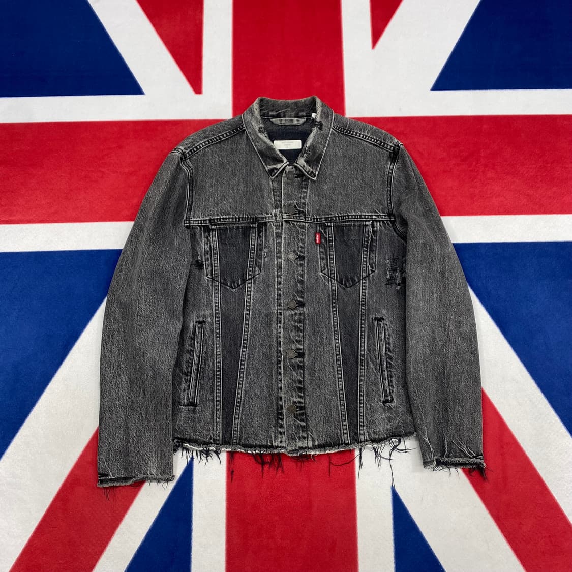 리바이스 알터드 트러커 흑청데님자켓 M 상품이미지1