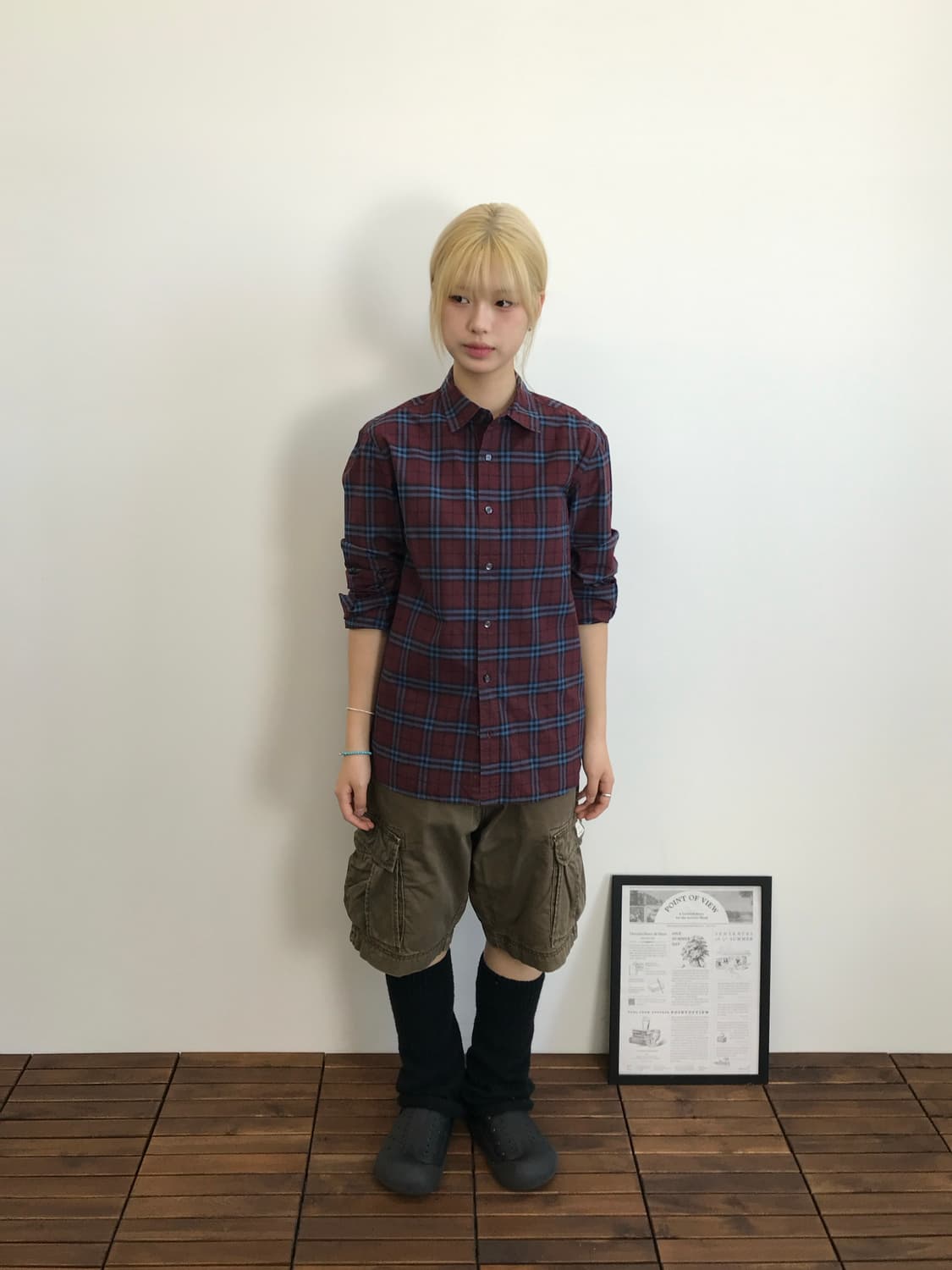 Burberry Check Cotton Button Shirt 상품이미지1