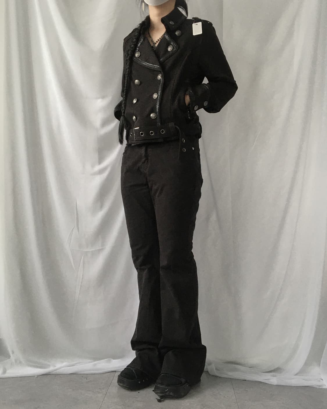 Algonquins double button belted jacket 상품이미지6