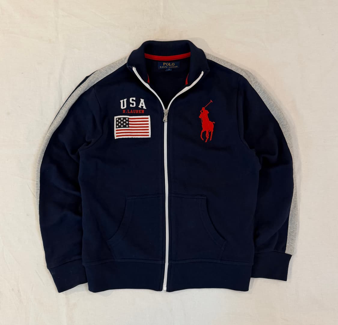 폴로 랄프로렌 USA 성조기 치프키프 집업 져지 네이비 상품이미지1