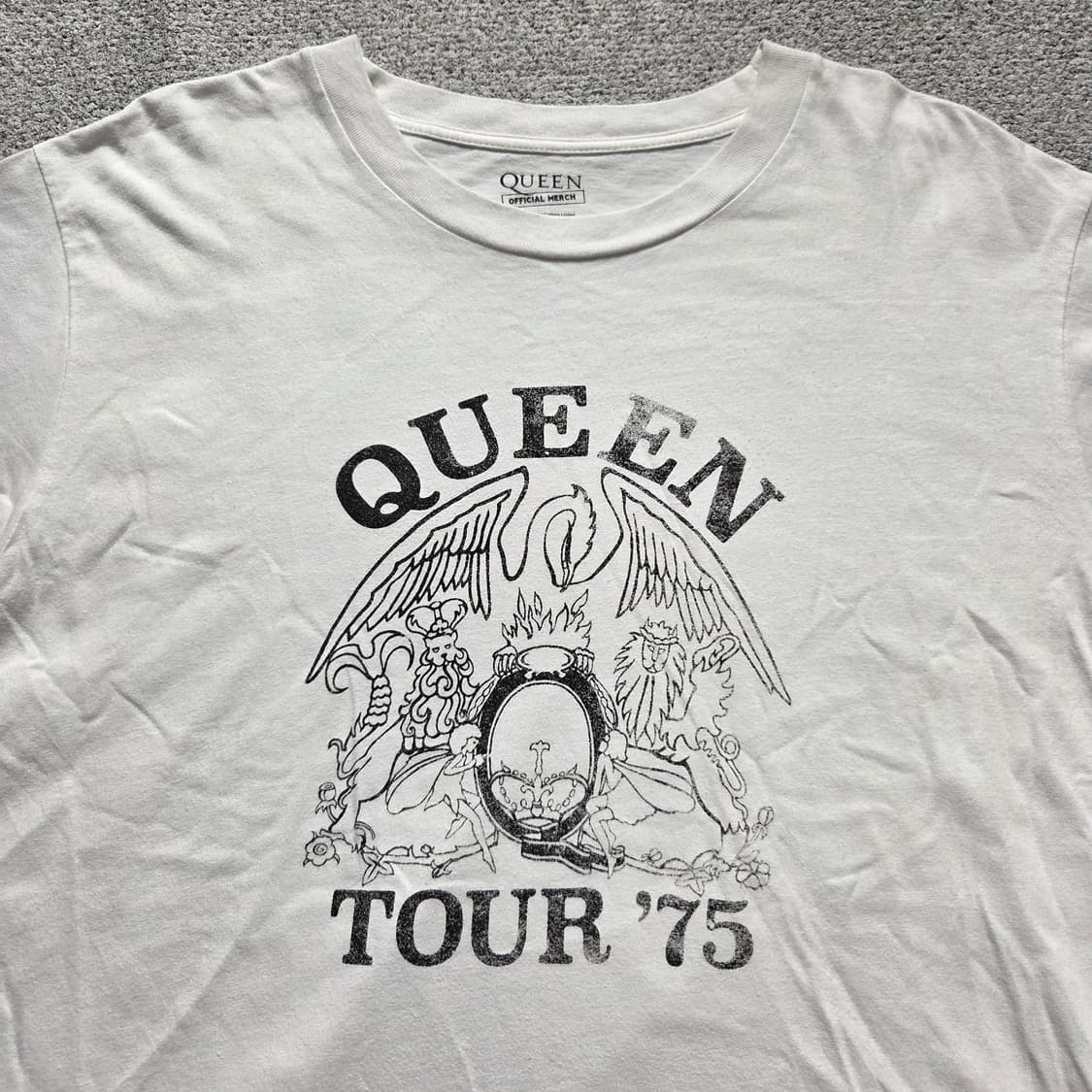 Queen Tour'75 프린팅 밴드티 반팔 티셔츠 L(100) 상품이미지2