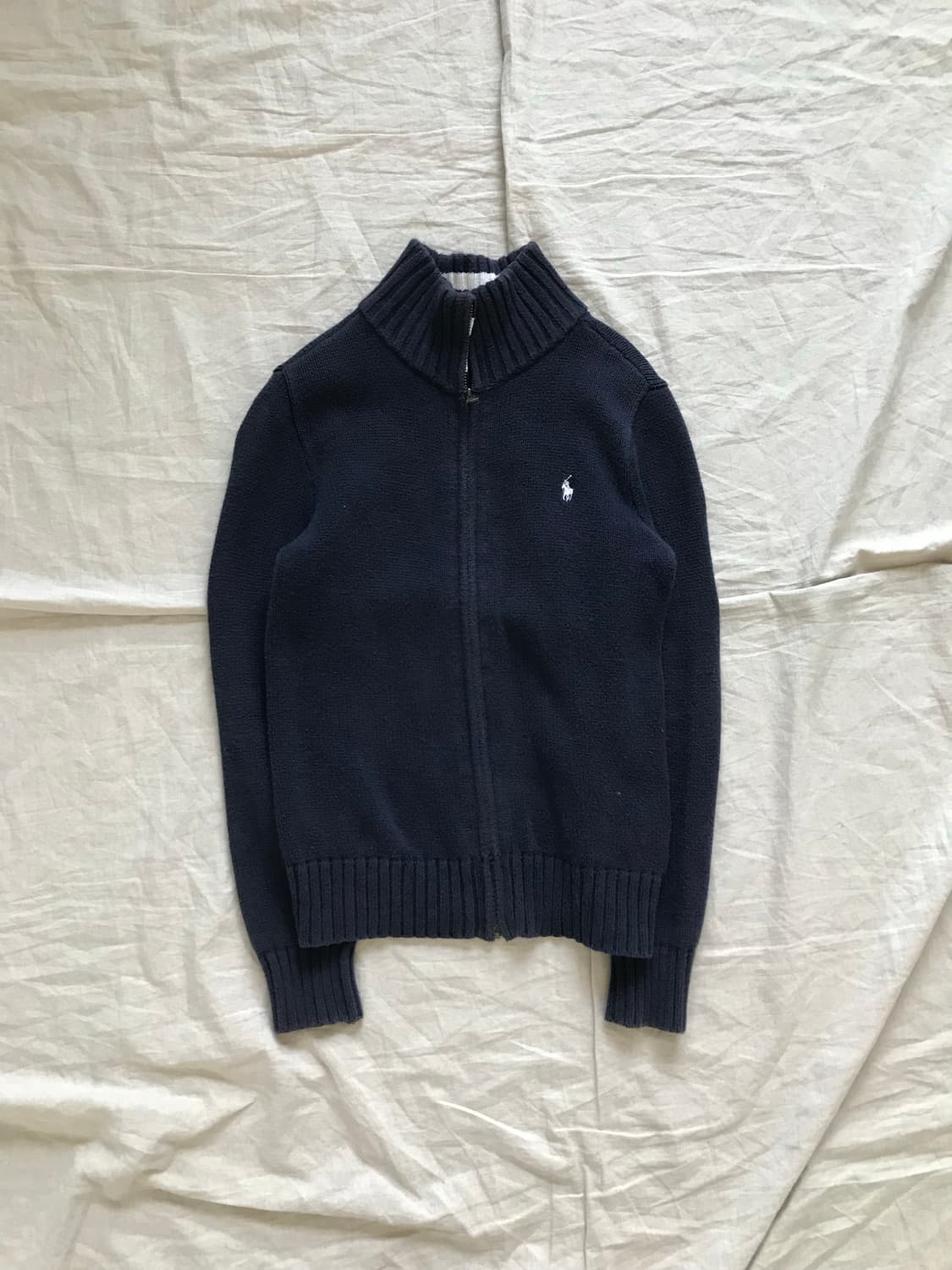폴로 랄프로렌 포니 로고 네이비 니트 풀집업  상품이미지5