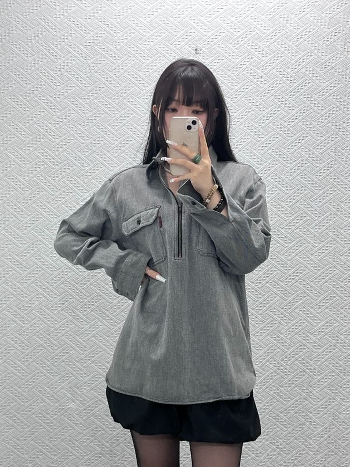 벤 데이비스 테크웨어 레트로 트러커 반집업 워크 셔츠 M C10756 상품이미지1