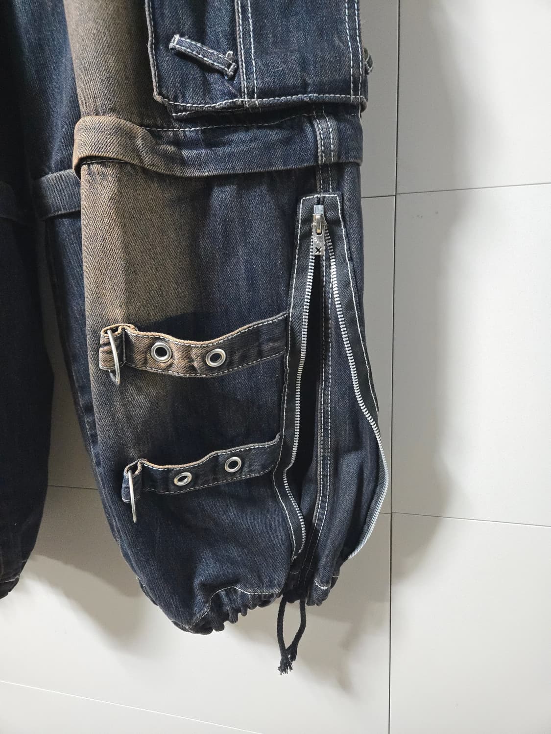 TRIPP NYC  해비 카고 팬츠 워시드 블랙  M 상품이미지2