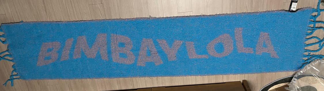 빔바이롤라 블루 자커드 로고 머플러 상품이미지2