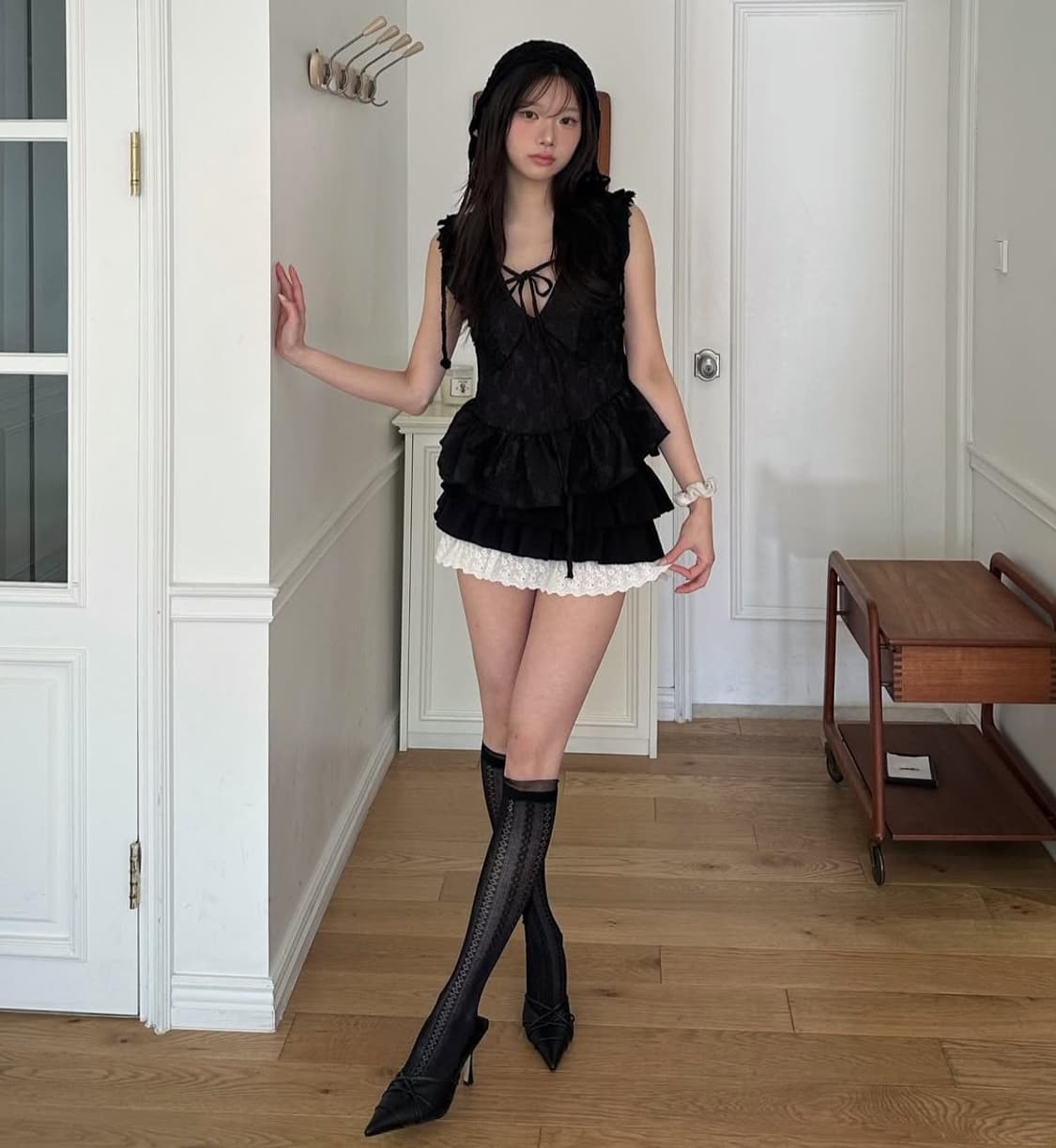 아리엘 프릴 레이스 블라우스 M <공홈품절> 상품이미지3