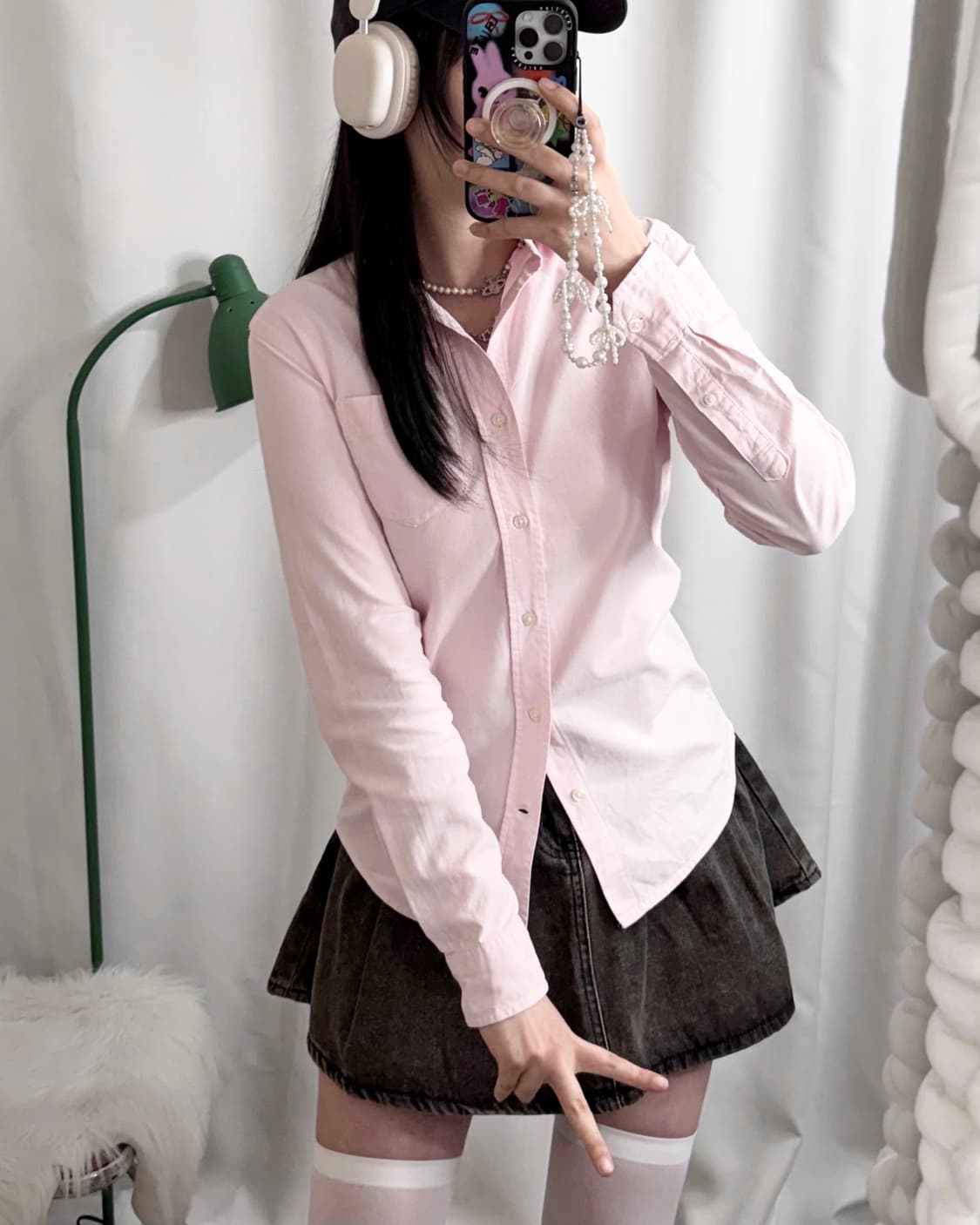 갭 핑크 슬림핏 셔츠 상품이미지4