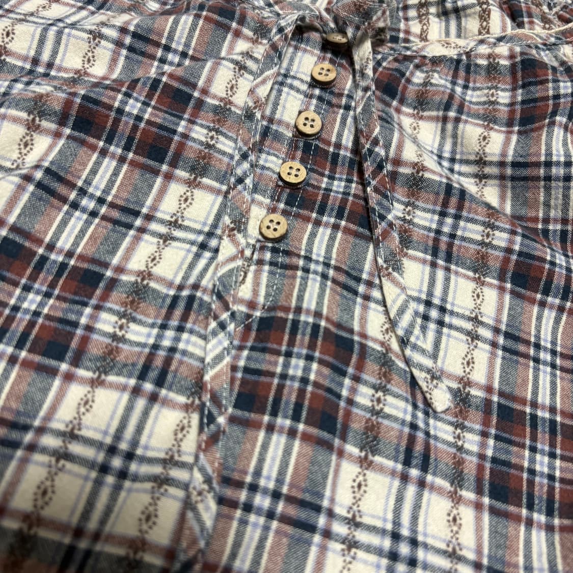 빈티지 모리 체크 블라우스 상품이미지3