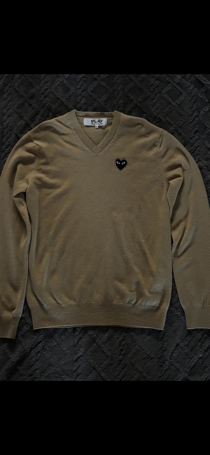 꼼데가르송 브이넥 니트 스웨토 블랙와펜 상품이미지2