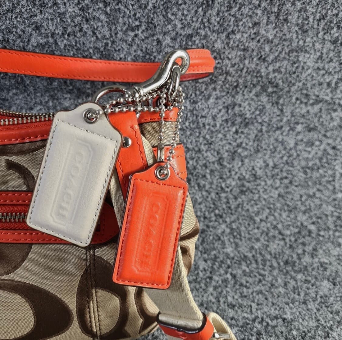 코치 시그니처 숄더백 오렌지 미사용품 상품이미지3