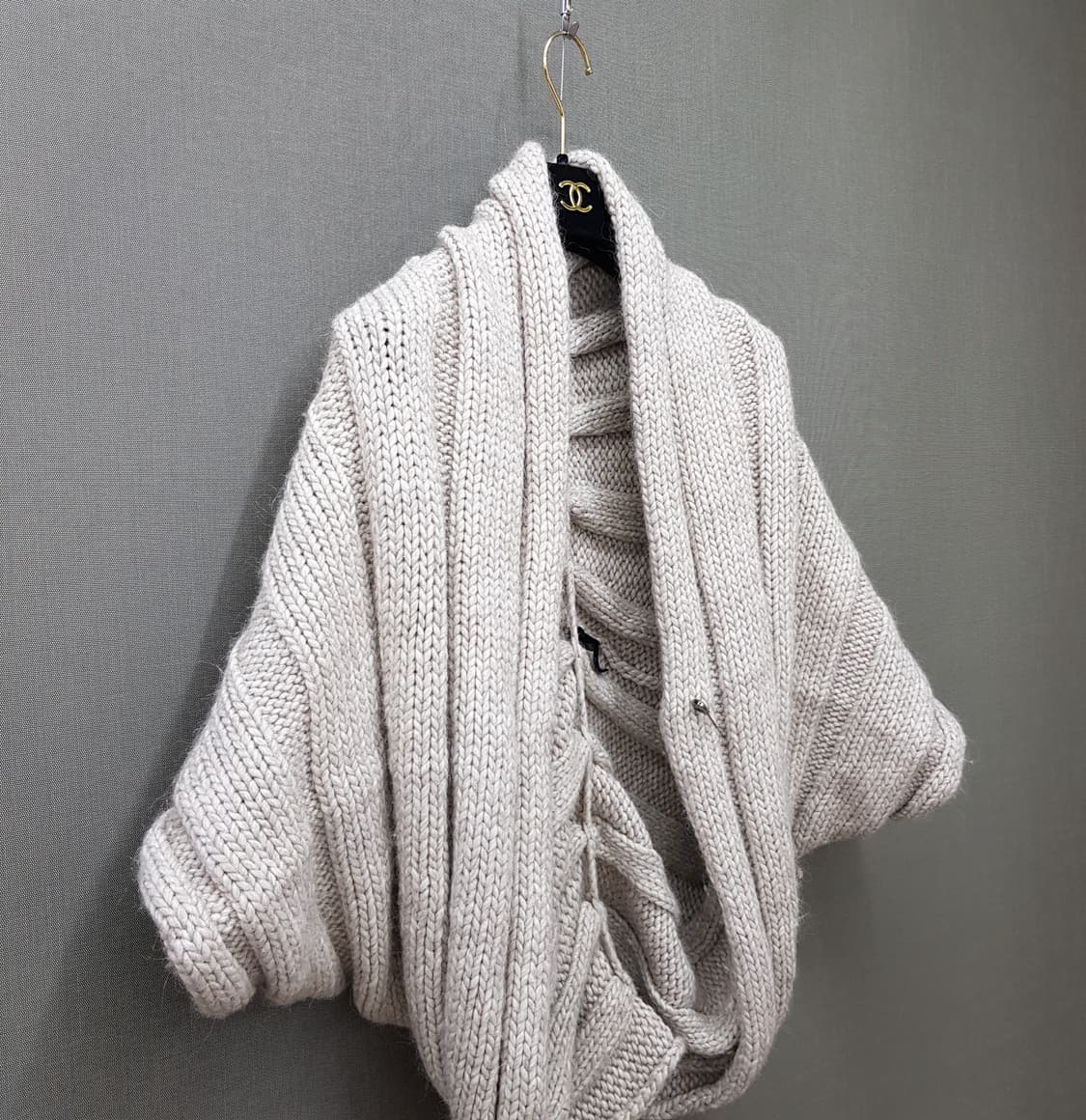 랑방 울 핸드니트 볼레로 숄 가디건 S사이즈 상품이미지3
