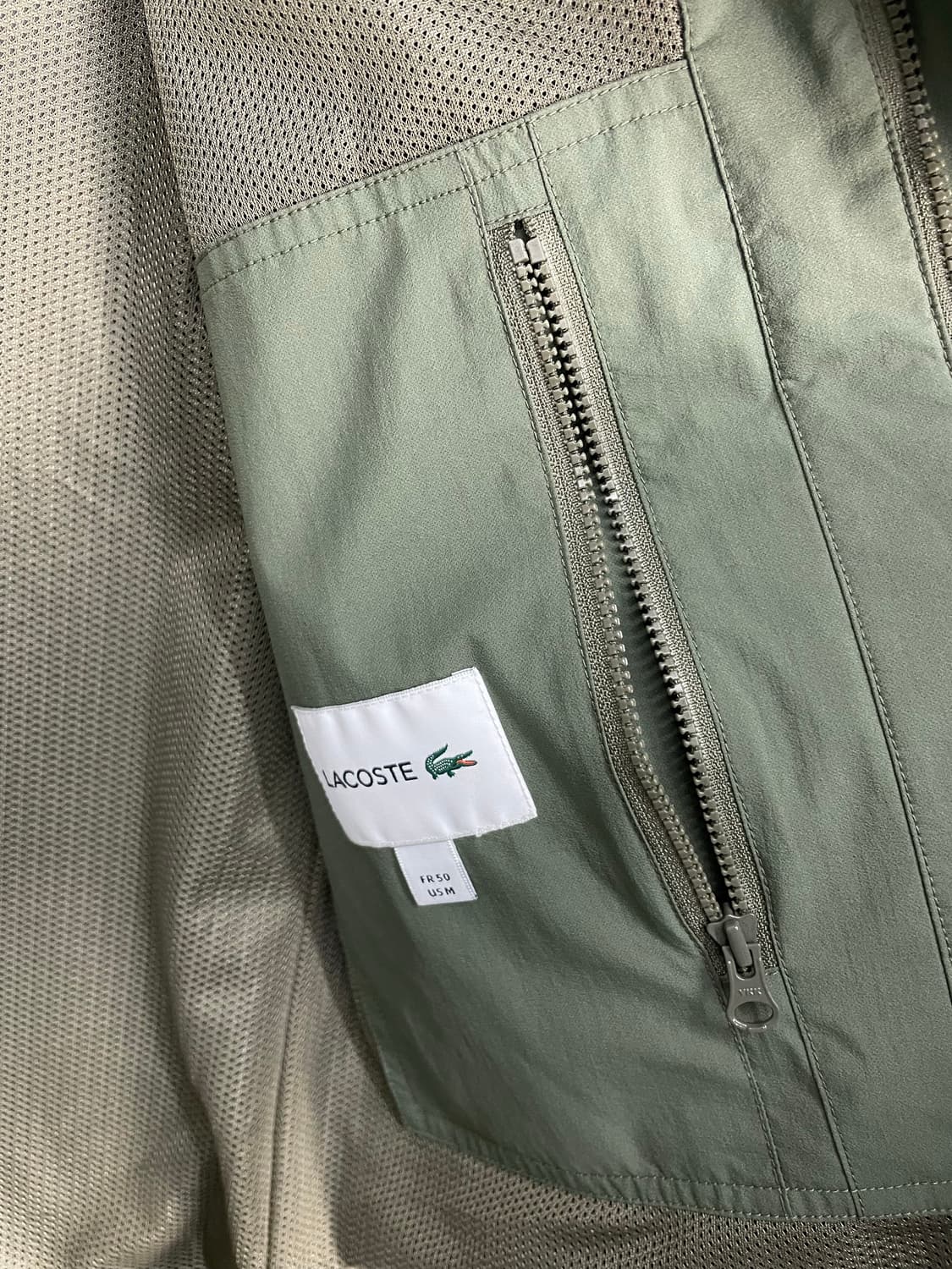 라코스테 로고 자수 그린 코치자켓 H1653 상품이미지5