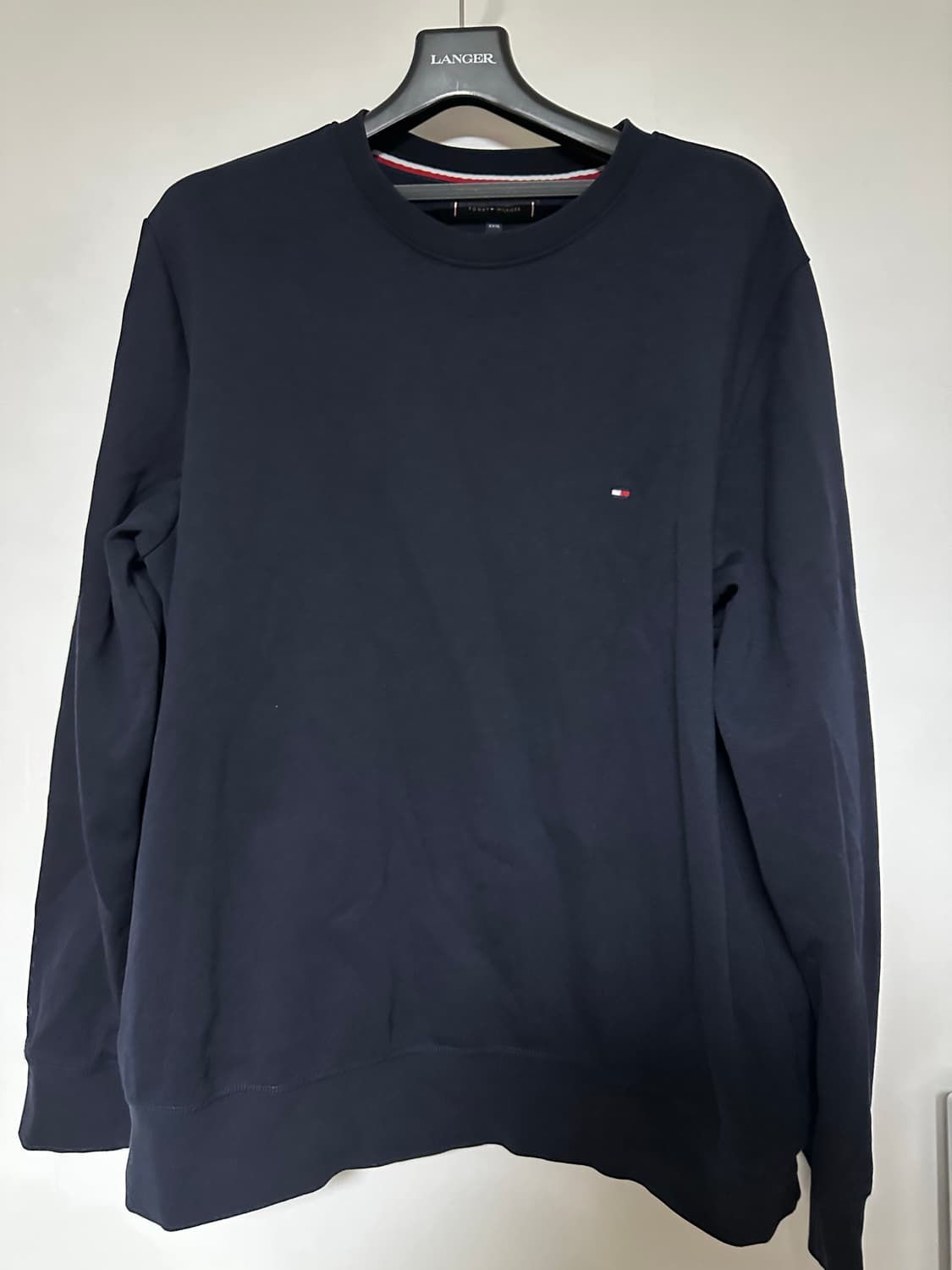 타미힐피거 네이비 맨투맨 티셔츠 상품이미지1