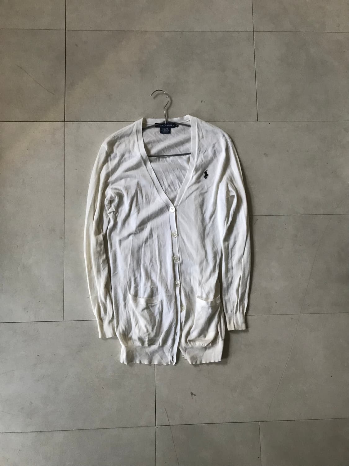 폴로 아이보리 니트가디건 상품이미지6