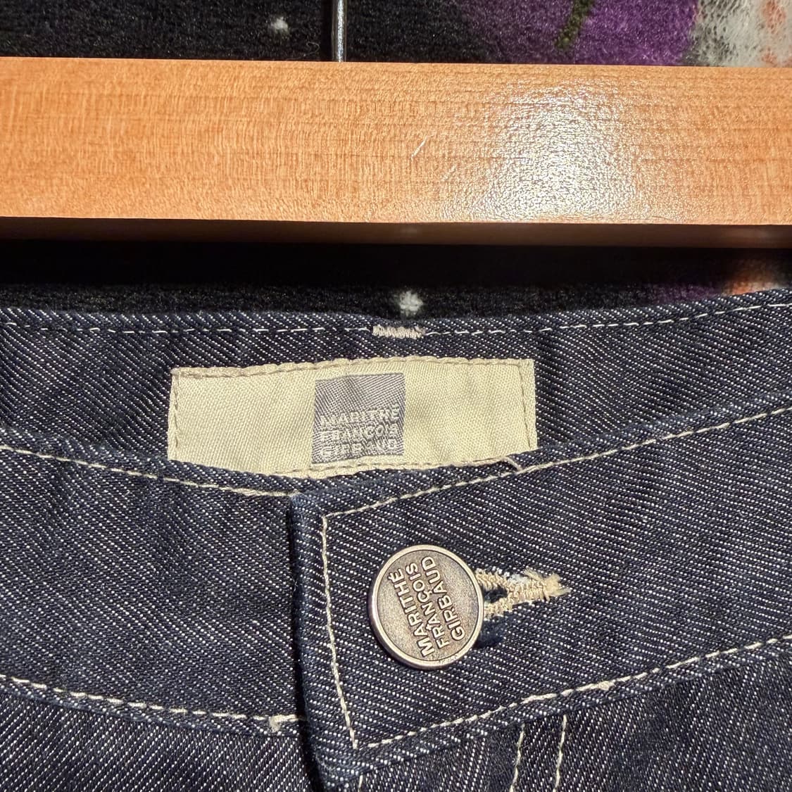 마리떼프랑소와저버 00s 데님 버뮤다 팬츠 30 흑청 반바지 상품이미지3