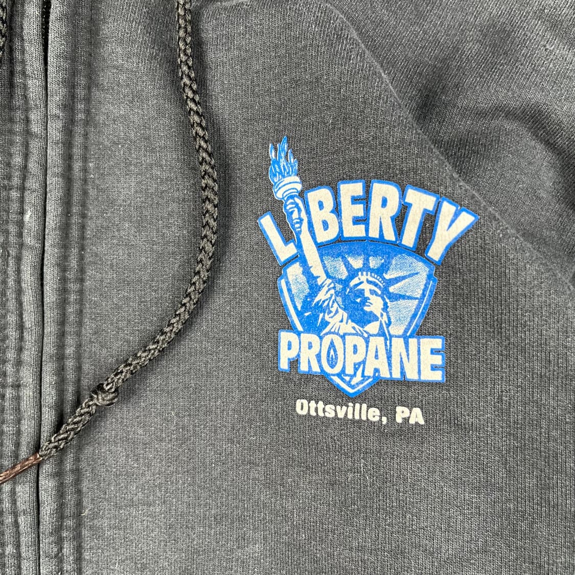 빈티지 캠버 USA Liberty Propane 써멀 후드집업 상품이미지4