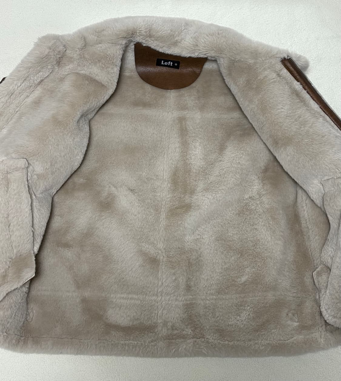 레프트서울 에비에이터 B-3 무스탕 브라운 상품이미지6