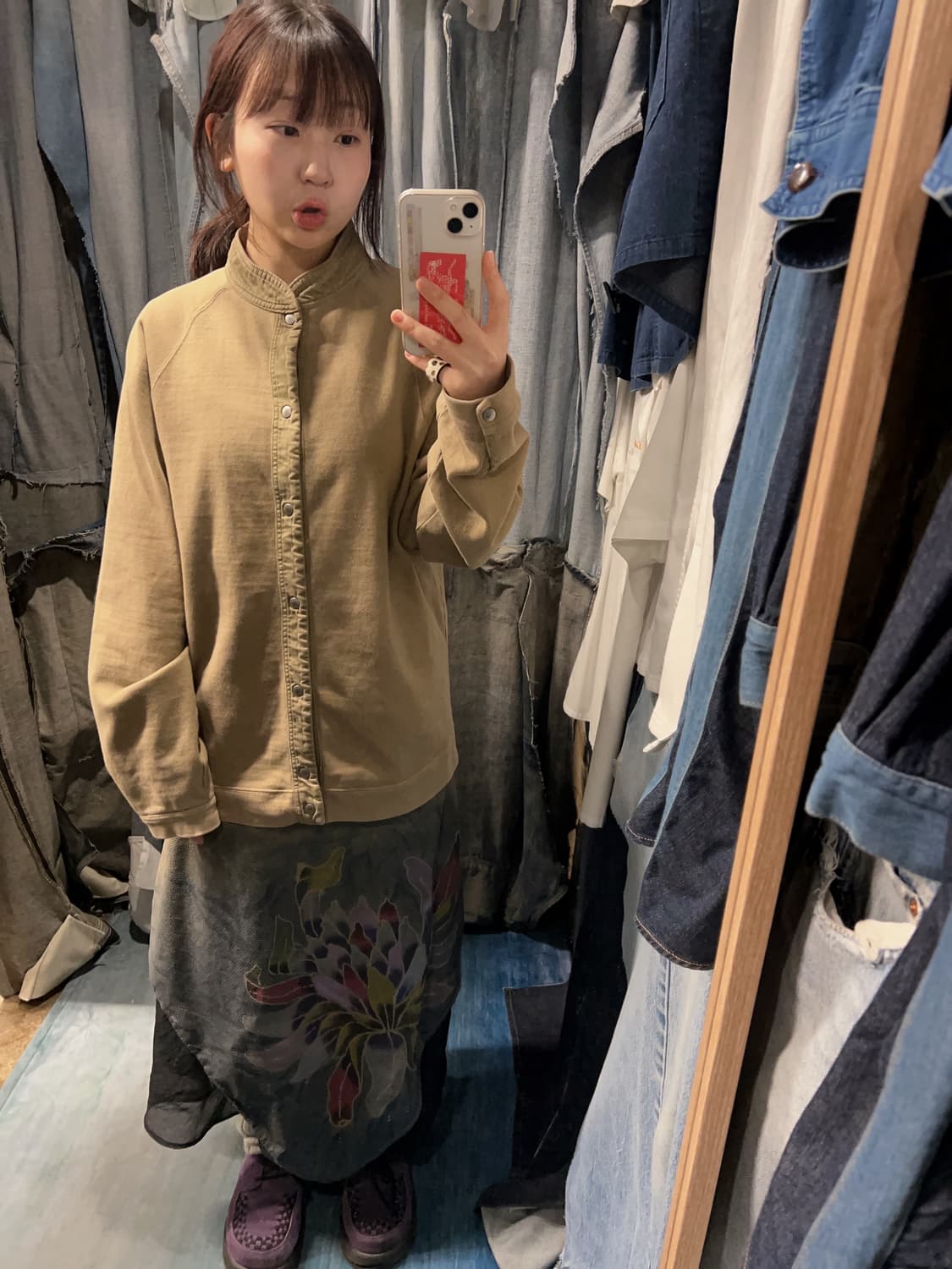 F ) BOSTON-NINE Sweat Snap Cardigan 상품이미지3