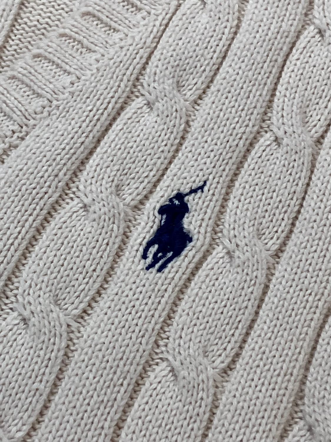 폴로 랄프로렌 꽈배기 브이넥 니트 아이보리 M  #csz3981 상품이미지4