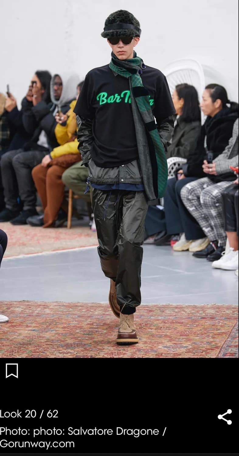 19AW Sacai Nylon Layered Shirt 상품이미지2