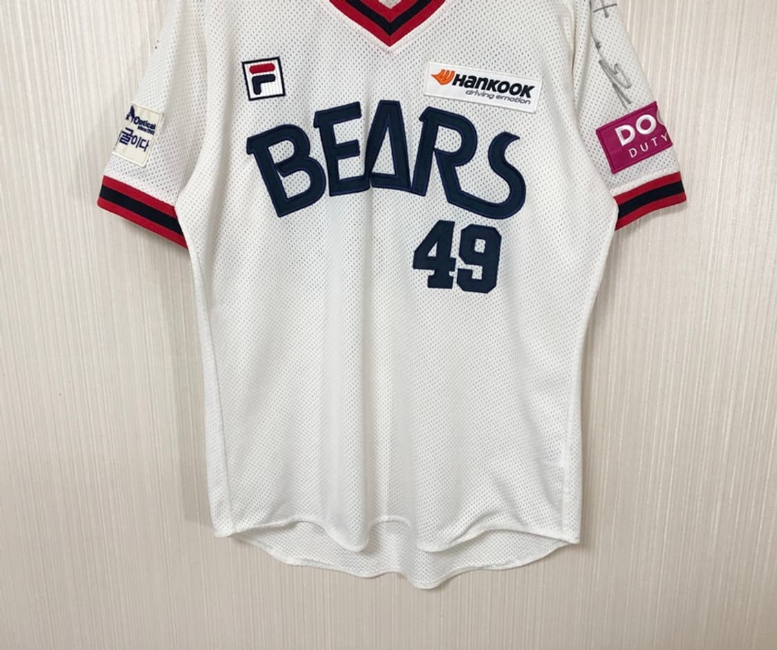 KBO 필라 두산베어스 어센틱 올드 홈유니폼/져지 100 #49 민병헌 상품이미지3
