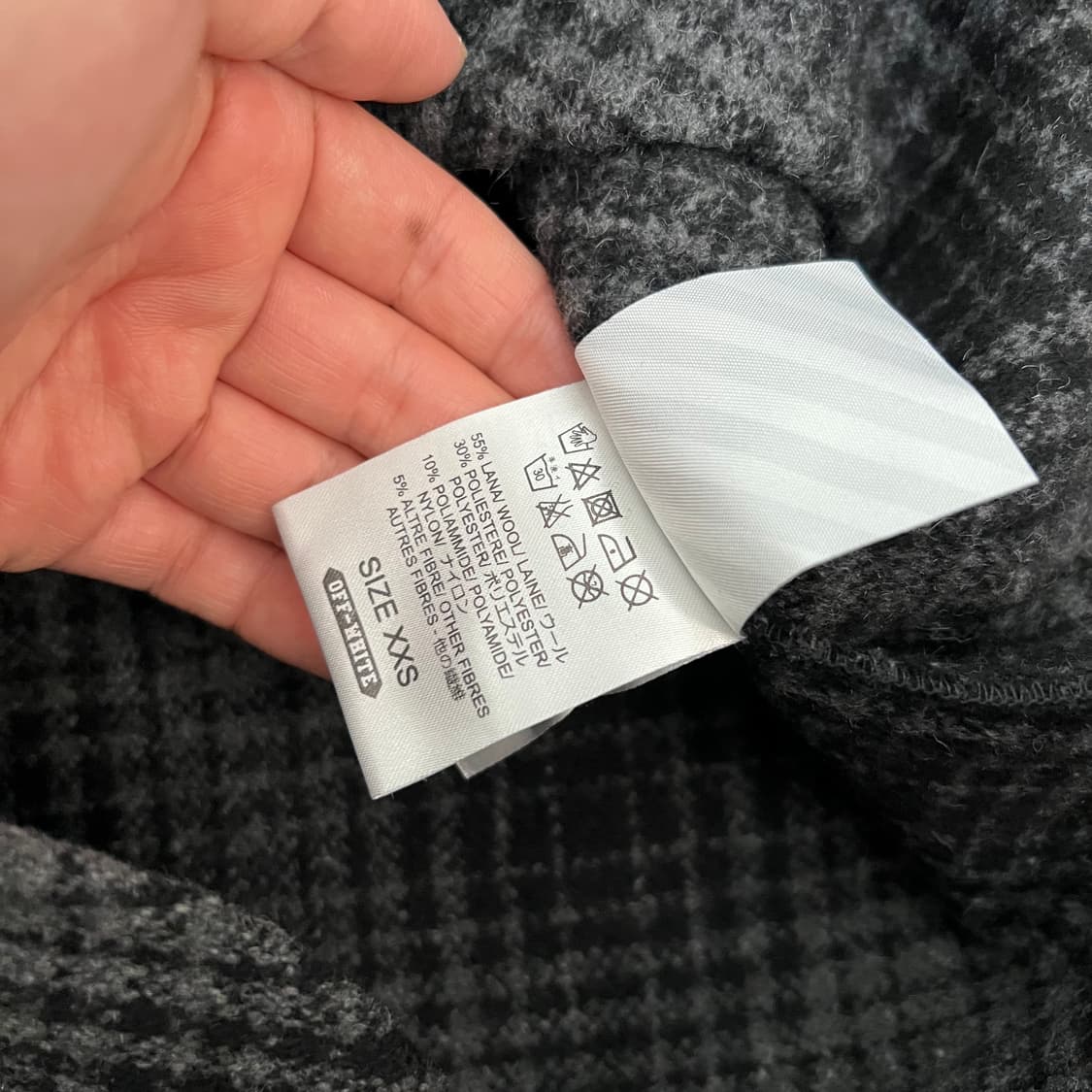 오프화이트 애로우 플란넬 타탄체크 셔츠 상품이미지6