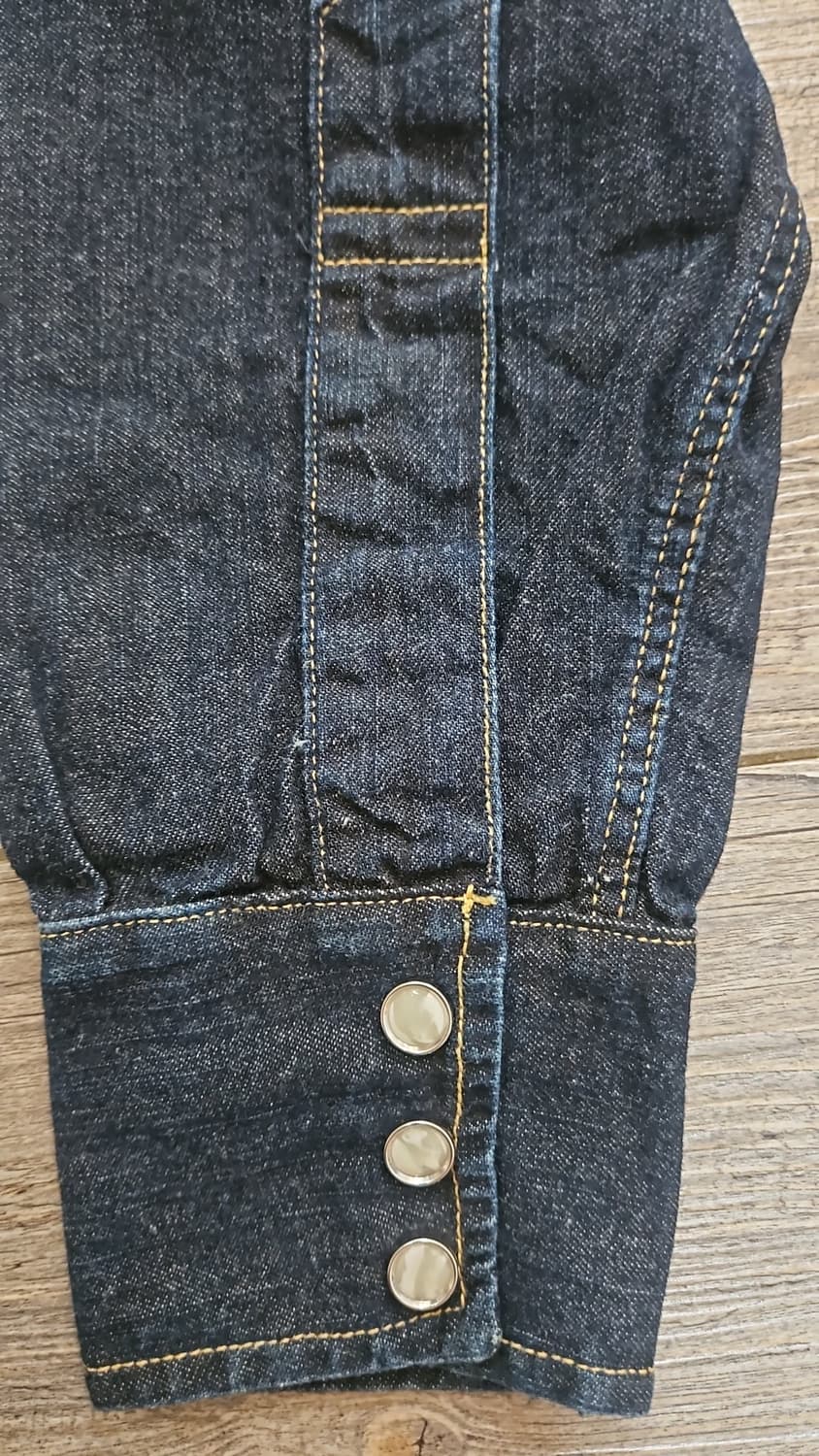 리바이스 LVC 1955 쏘우투스 데님 셔츠 러프 린스 S 상품이미지9