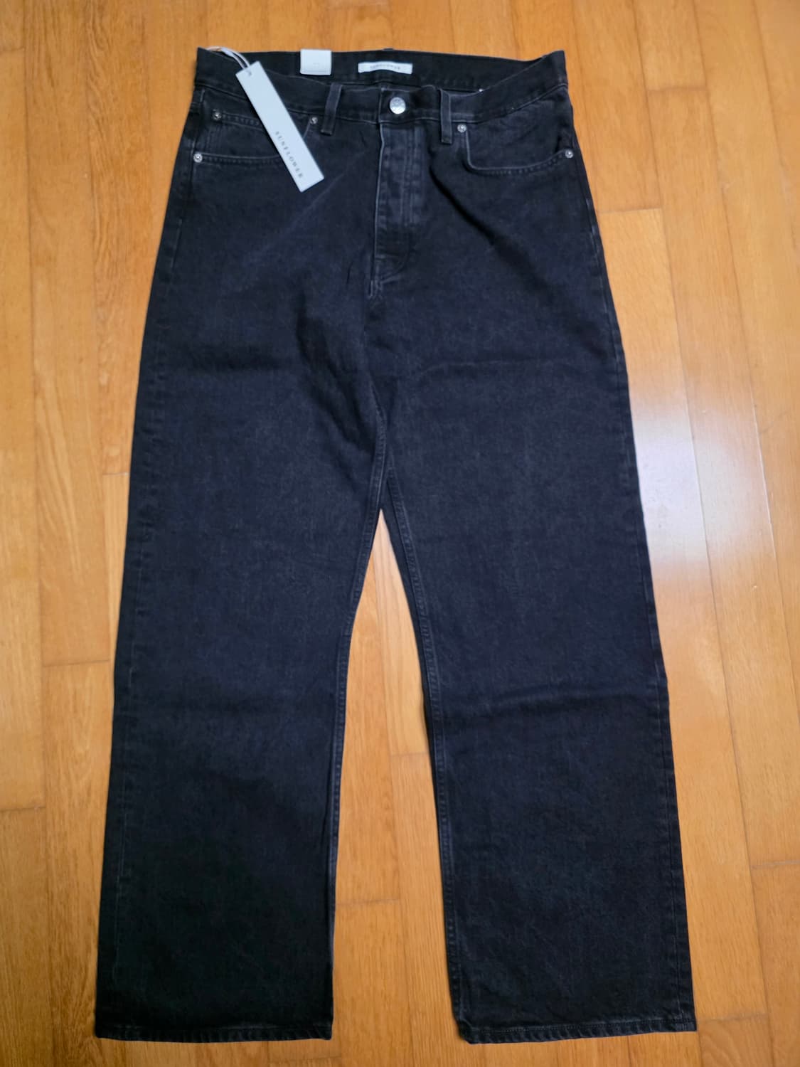 선플라워 루즈 팬츠 워시드 블랙2 34/32 size 상품이미지2