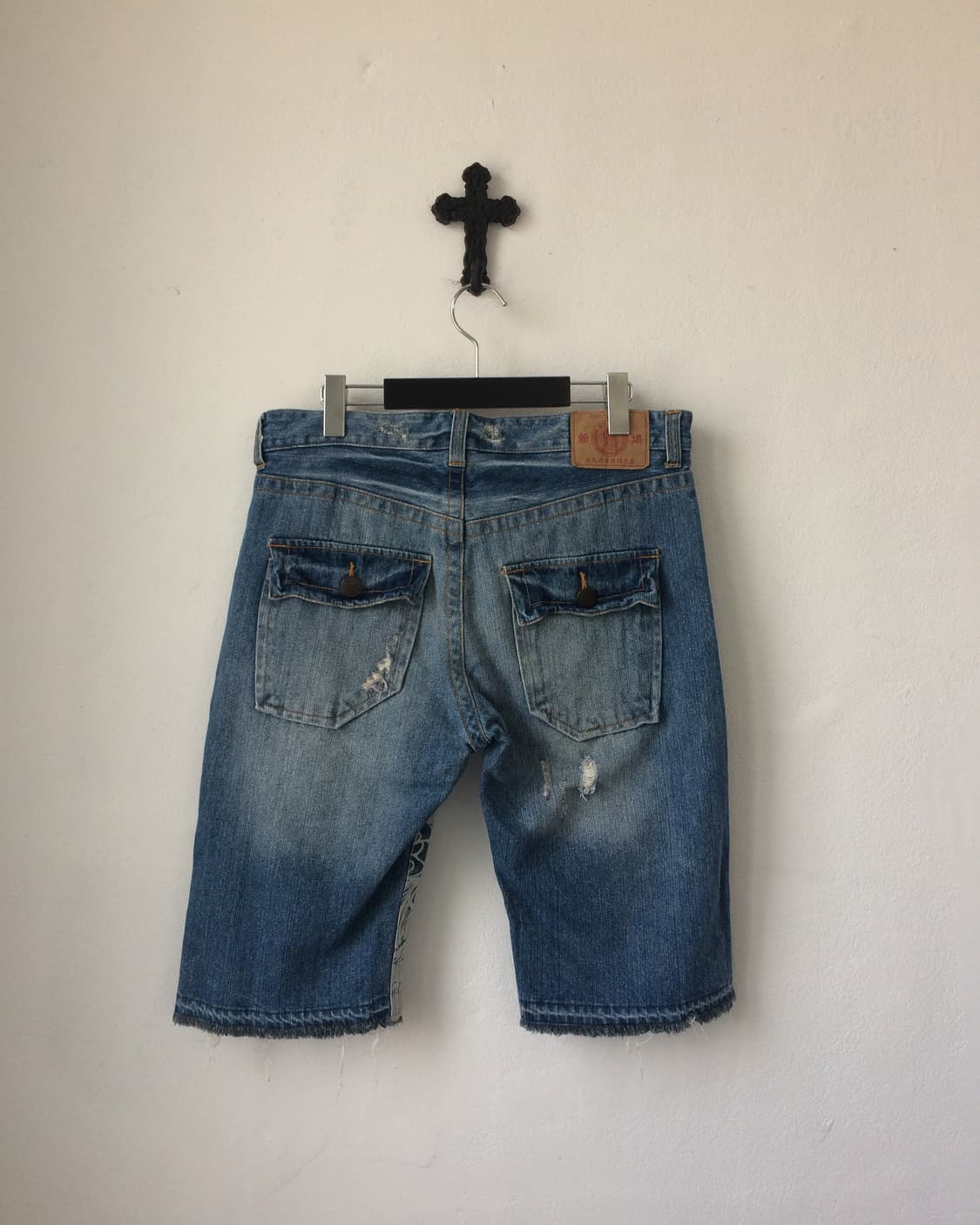 Oriental printing denim short 상품이미지2