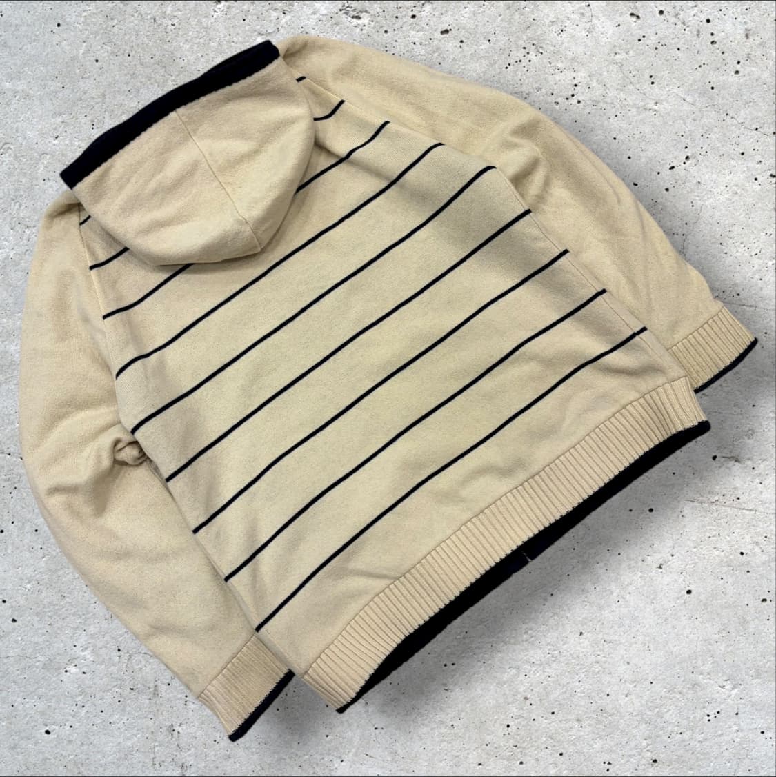 [100] 02s 빈폴 리버시블 네이비 후드 니트 집업 B236 상품이미지4