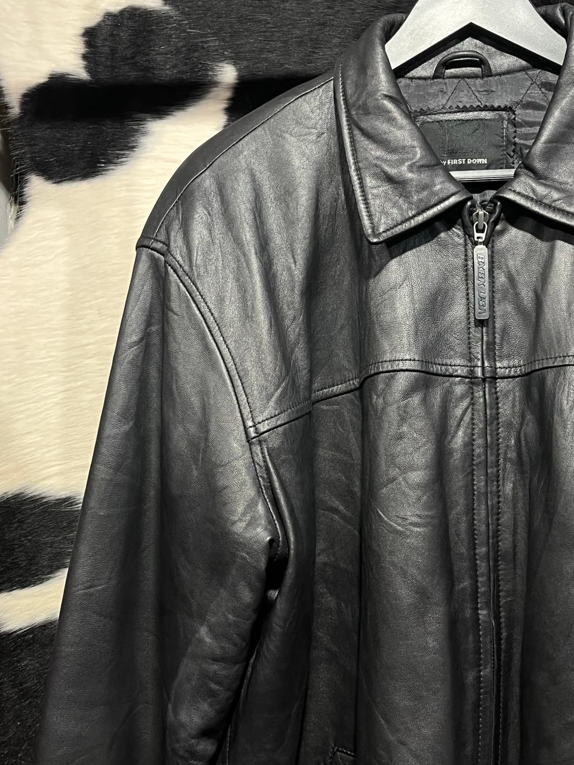 BXBK by First Down의 양가죽 풀 집업 재킷 상품이미지3