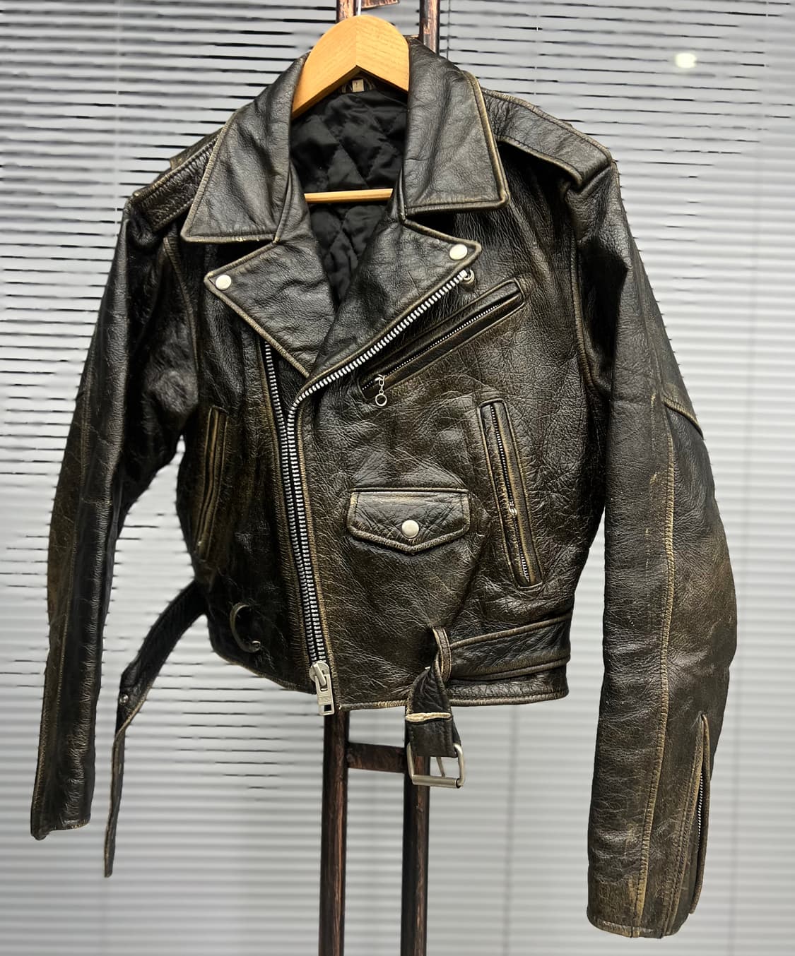 빈티지 더블 라이더 숏 자켓  상품이미지1