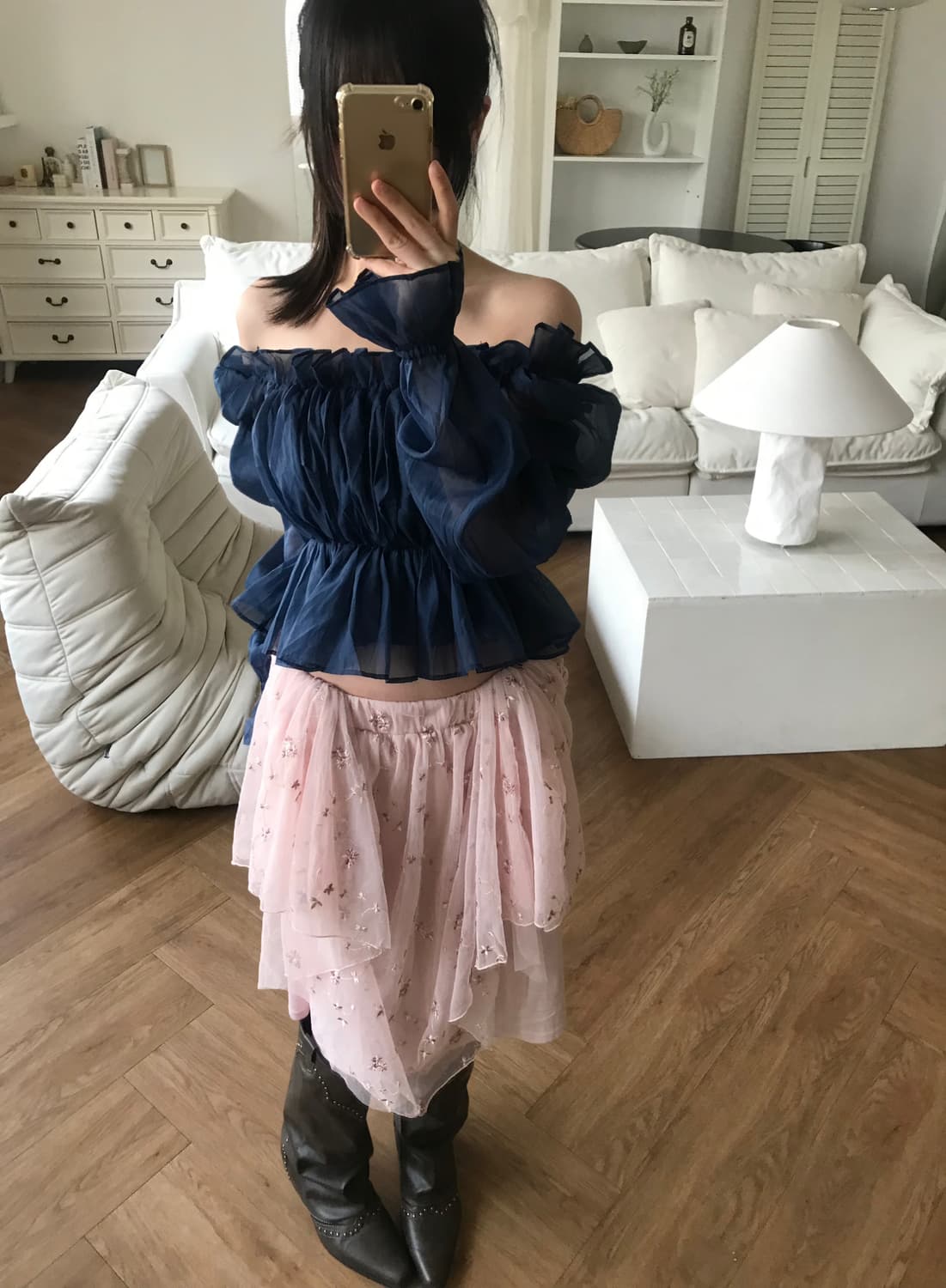 vintage pink sha skirt 상품이미지8