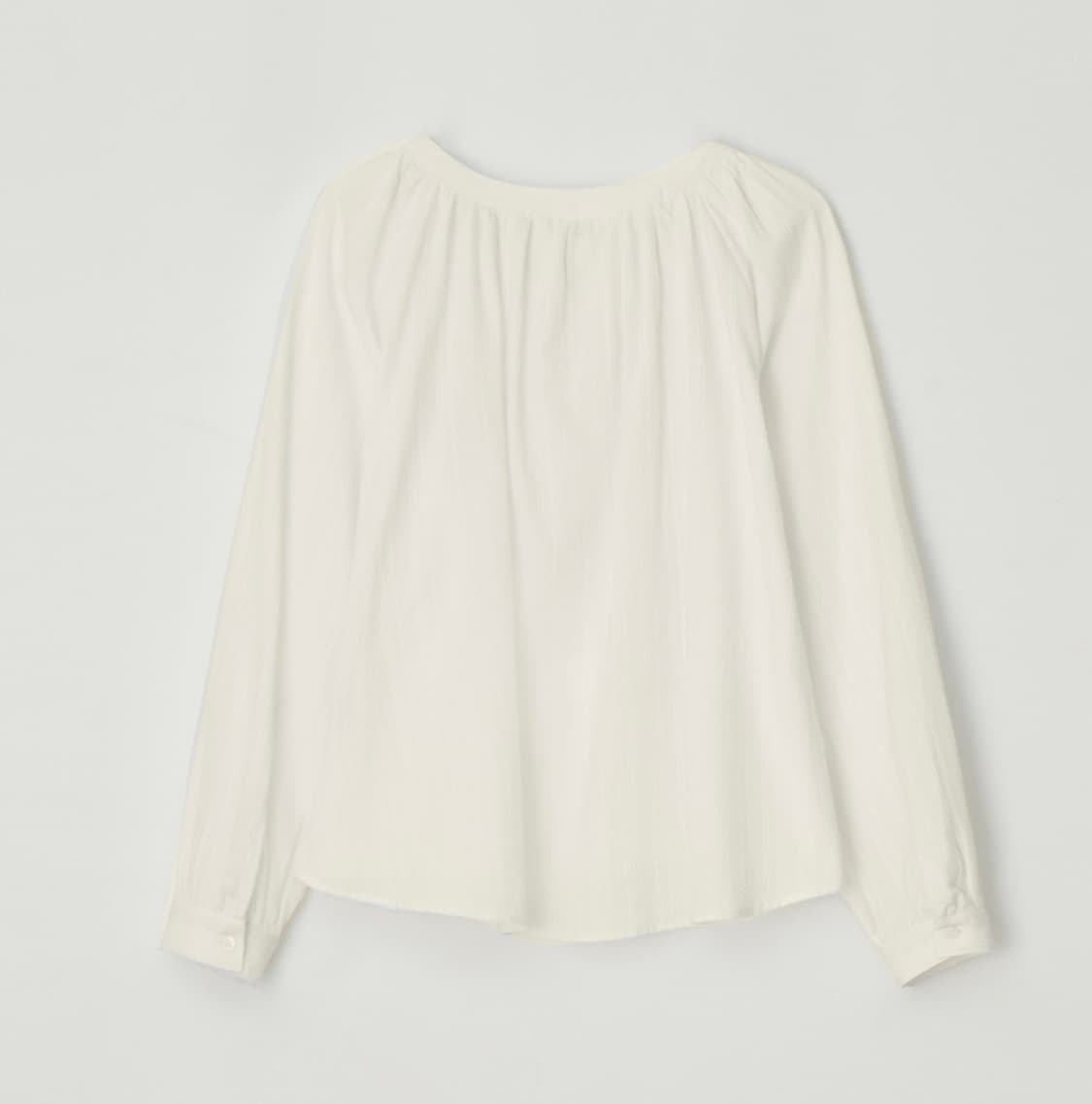 링서울 stripe shirring volume blouse-ivory 상품이미지3